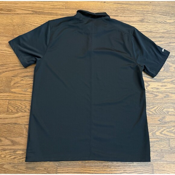 Nike Golf Polo Shirt Dri Fit Mens Large Short Sleeve Black Polyester Stretch - Picture 7 of 9